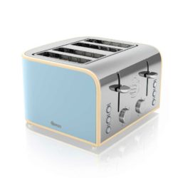 Swan Retro 4 Slice Toaster - Blue
